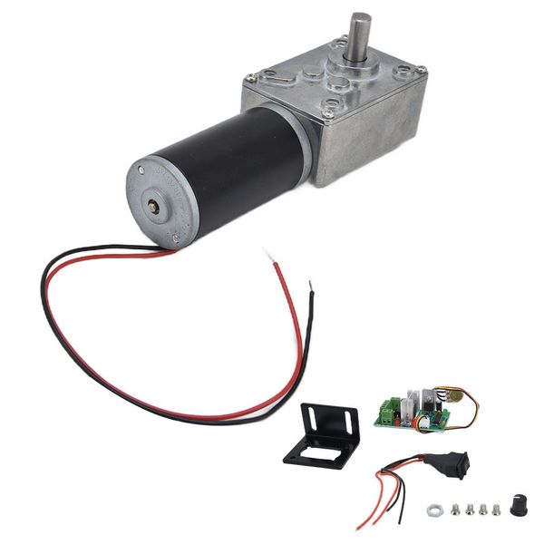 Motore Orientato 12V, Motoriduttore A Vite Senza Fine, Motore Di Riduzione Della Velocità, Motore Orientato A Vite Senza Fine Turbo, Motore Orientato Dc, Motoriduttore Con Albero-image