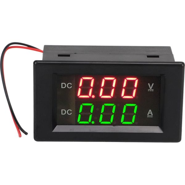 Amperometro Voltmetro Digitale, Amperometro Voltmetro Digitale Led, Amperometro Corrente Di Tensione Dc, Voltmetro Corrente Di Visualizzazione, Voltmetro Corrente A Doppia Visualizzazione, Misuratore Di Tensione Corrente Di Visualizzazione-image