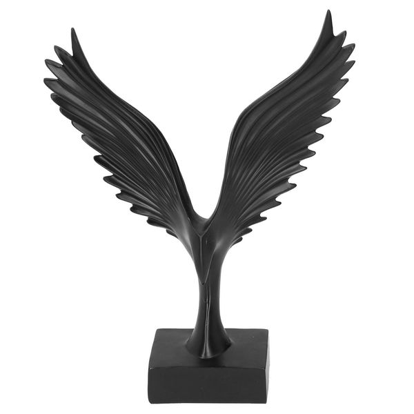 Ornamento Di Resina, Ornamento Del Desktop, Scultura Dell'ala, Decorazione Della Scrivania Dell'ufficio, Ornamento Del Gabinetto Della Tv, Mestieri Della Casa-image
