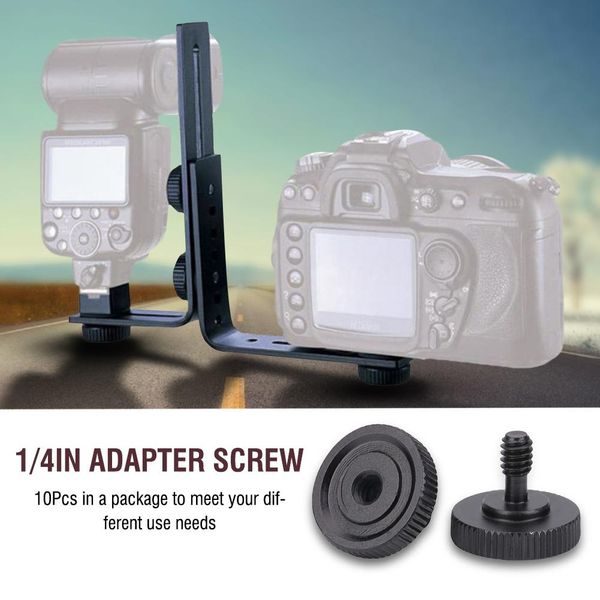 Adattatore A Vite, Adattatore A Vite Per Treppiede, Adattatore A Vite Per Luce Flash, Staffa Per Flash Della Fotocamera Vite, Vite Da 1/4 Maschio A 1/4 Femmina-image