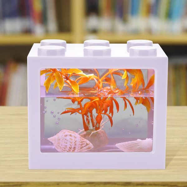 Mini Serbatoio Di Pesce, Piccolo Serbatoio Di Pesce, Mini Acquario, Mini Acquario Usb, Mini Serbatoio Di Pesce Led-image