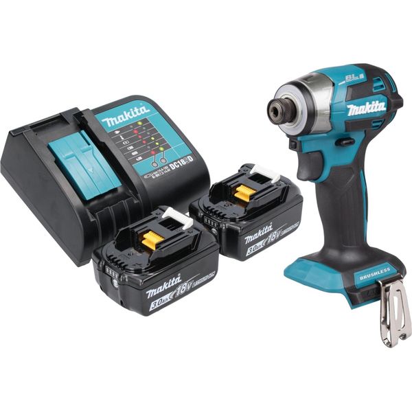 Avvitatore A Impulsi A Batteria Makita Dtd 173 Sf 18 V 180 Nm 1/4" Brushless + 2X Batteria Ricaricabile 3,0 Ah + Caricabatterie"-image