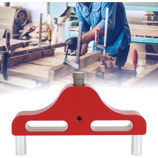 Centro Scriber In Lega Di Alluminio Lavorazione Del Legno Marcatura Centro Finder Strumento 95 Millimetri Blu / Rosso Rosso-image