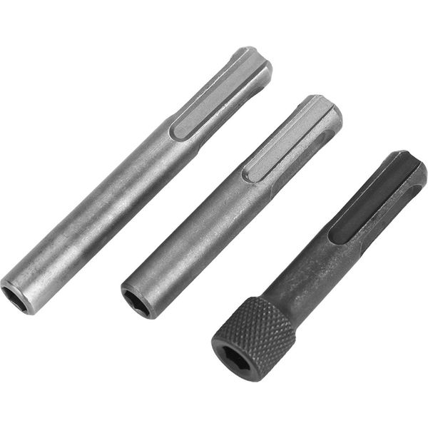3Pcs 1/4" Hex Shank Screwdriver Bit Holder Socket Adaptor Converter Per Trapano A Percussione Sds"-image