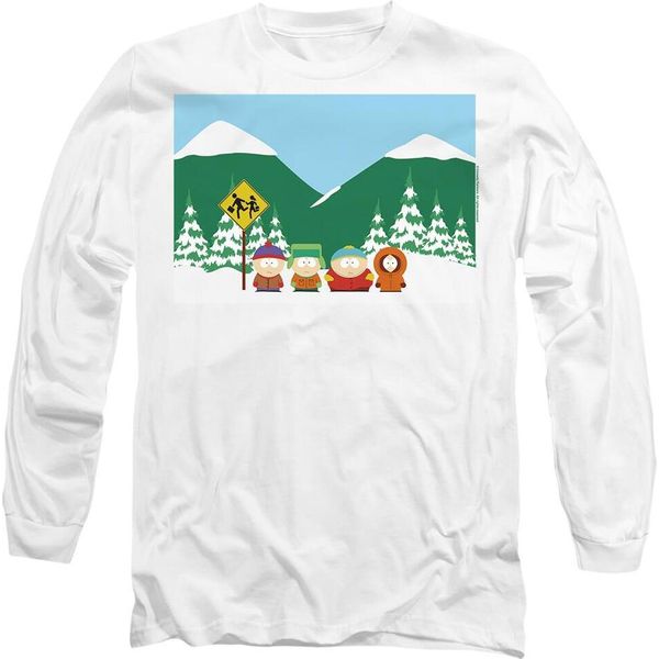South Park - Maglietta "Bus Stop"" Per Uomo/Donna Unisex TV11113 (L) (Bianco)"-image