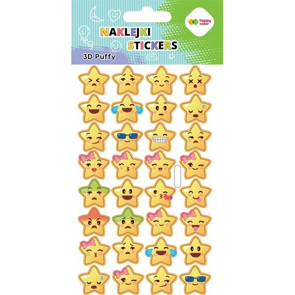 Adesivi Puffy - Emoticon Happy Color-image