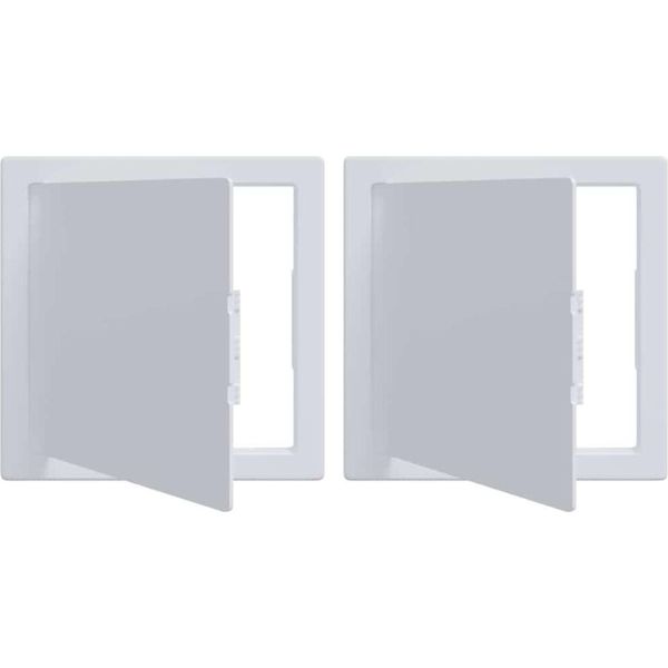 Vidaxl Pannelli Di Accesso 2 Pezzi Bianco 15 X 15 Cm Plastica Abs-image