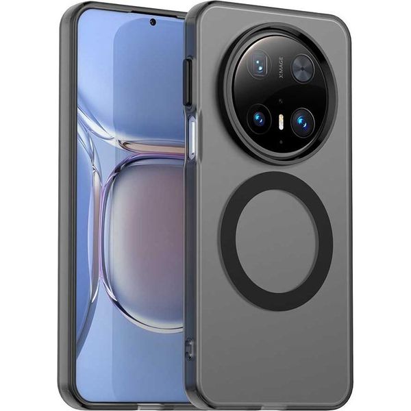 Custodia Magnetica Per Huawei Mate 70, Sottile Custodia Traslucida Opaca Antiurto Nero-image