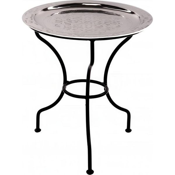 Tavolo Orientale Gibraltar - Colore Argento, 40 Cm-image