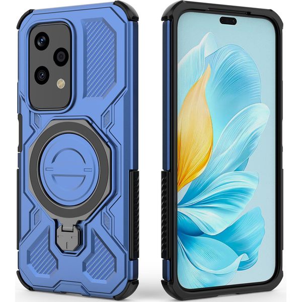 Resistente Cover Per Cellulare Per Honor 200 Lite, Robusta Custodia Con Supporto Ad Anello, Supporto Magnetico E Supporto Blu-image