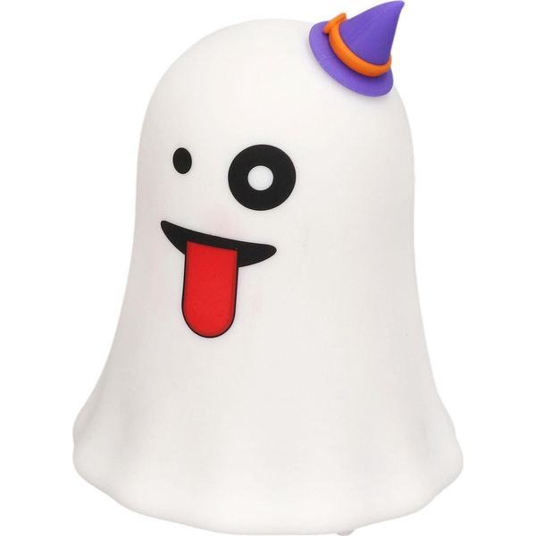 Lampada Da Notte Led A Forma Di Fantasma 7 Colori Luce Da Letto In Silicone E Abs Con Ricarica Usb Per La Camera Da Letto Dei Bambini Halloween-image