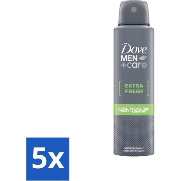 Dove Men+Care – Extra Fresh – Deodorante Spray – Antitraspirante – 150 Ml - Confezione Risparmio - 5 Pezzi-image