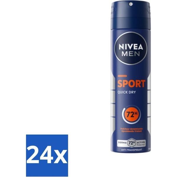 Nivea Men Deodorant Spray Sport 150 Ml - Confezione Risparmio - 24 Pezzi-image