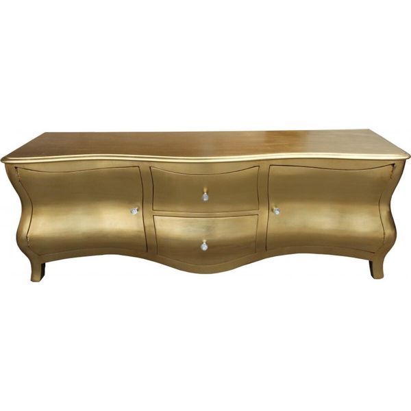 Casa Padrino Cassettiera Tv Barocca Oro Anticato 173 Cm - Mobile Tv - Credenza-image