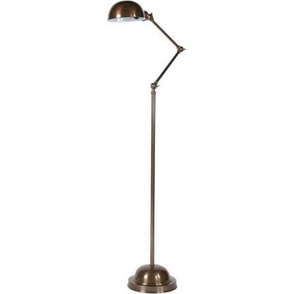 Casa Padrino, Lampada Da Terra In Ottone Antico - Qualità-image