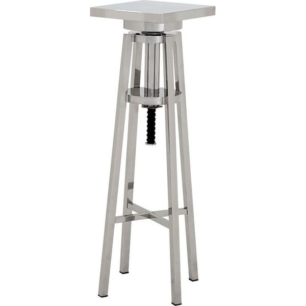 Casa Padrino Tavolino In Acciaio Inox Argento 30 X 30 X H. 98-110 Cm - Mobili Da Tavolo Di Design-image