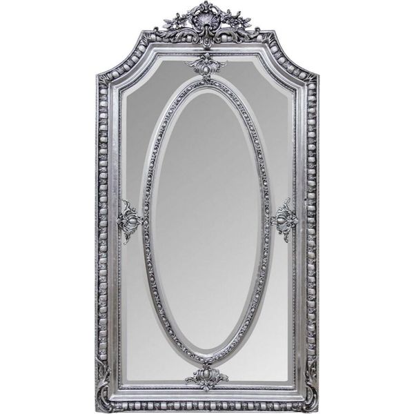 Casa Padrino Specchio Antico / Specchio Da Parete Argento 118 X H. 207 Cm - Mobili Da Salotto Barocchi-image