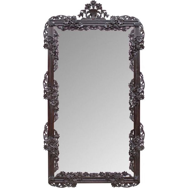 Casa Padrino Specchio Barocco / Specchio Da Parete Marrone Scuro 122 X H. 224 Cm - Mobili In Stile Barocco-image