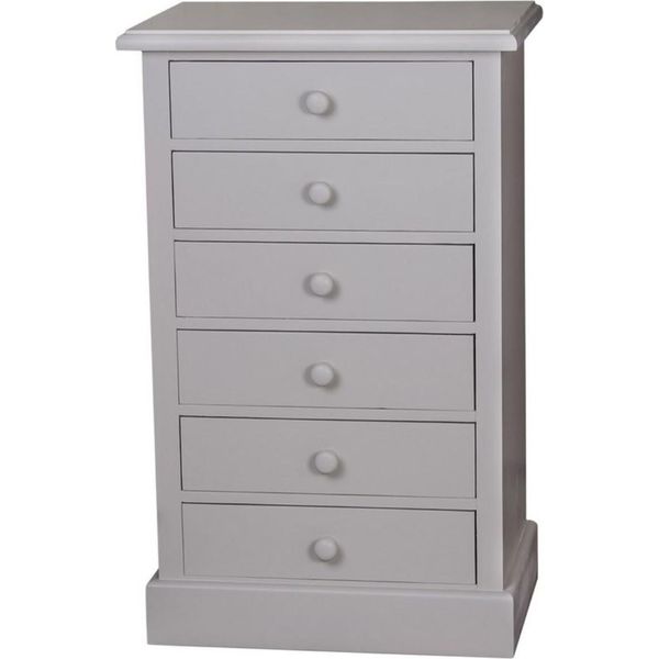 Casa Padrino Cassettiera In Stile Country Grigio 60 X 41 X H. 97 Cm - Mobili In Stile Country-image