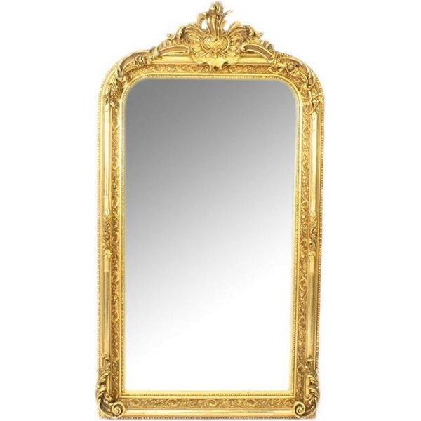 Casa Padrino Specchio Da Parete Barocco Oro 70 X H. 140 Cm - Magnifico Specchio Barocco Con Cornice In Legno E Splendide Decorazioni-image