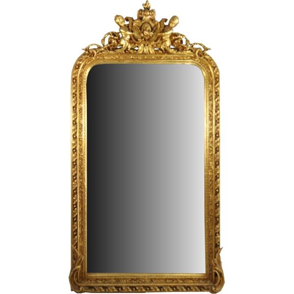 Casa Padrino Specchio Da Parete Barocco Oro 100 X H. 186 Cm - Magnifico Specchio Barocco Con Splendide Decorazioni-image