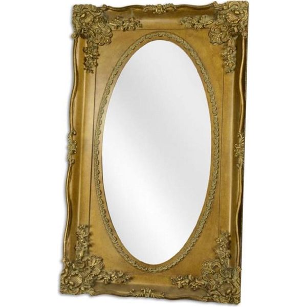 Casa Padrino Specchio Barocco Oro 94 X H. 154,5 Cm - Magnifico Specchio Da Parete Ovale In Stile Barocco-image