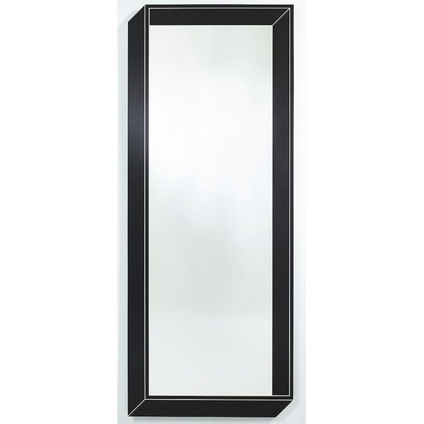 Casa Padrino Specchio Da Parete Nero 67 X 2,5 X H. 167 Cm - Specchio Rettangolare Con Cornice In Ottica 3D - Luxury Collection-image