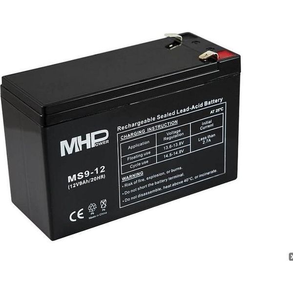 Batteria Mhpower MS9-12 Vrla Agm 12V/9Ah, Sostitutiva Di RBC17-image
