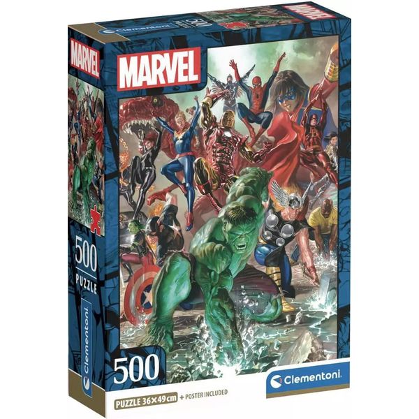 Clementoni - Puzzle Marvel 500 ElementóW - Oryginalny Produkt Premium-image