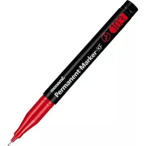 Marcatore Permanente Monami Xf 103 Rosso (12 Pezzi)-image