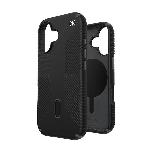 Speck Presidio2 Grip Clicklock & Magsafe - Custodia Per Iphone 16 (Nero / Grigio Ardesia / Bianco)-image