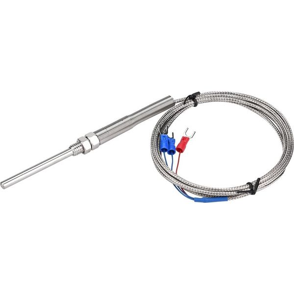 Filettatura M8 PT100 Resistore Di Platino Termocoppia Sonda Da 50 Mm Sensore Di Temperatura A Filo 0-400�� (2 M)-image