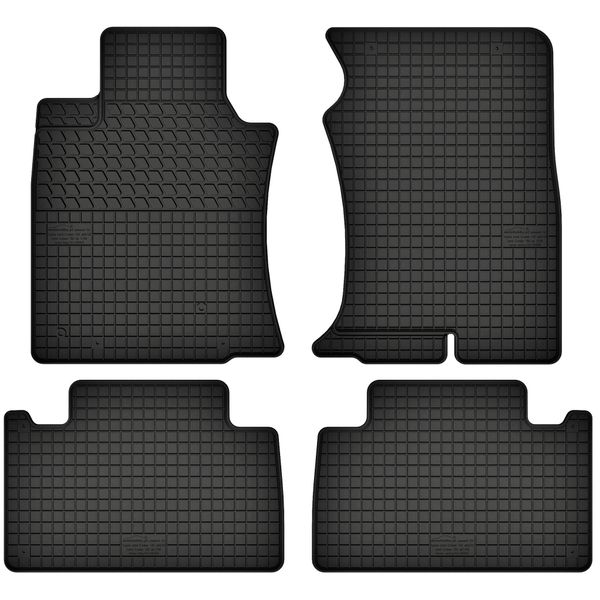 Tappetini In Gomma Adatti Per Toyota Land Cruiser 120 (2002-2009) Set Di Tappetini In Gomma Neri + Stopper-image