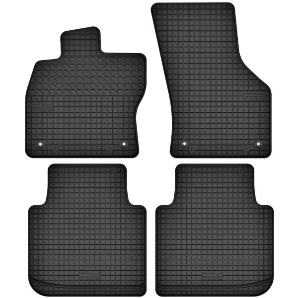 Tappetini In Gomma Adatti Per Skoda Kodiaq (Dal 2017) Set Di Tappetini In Gomma Neri + Stopper-image