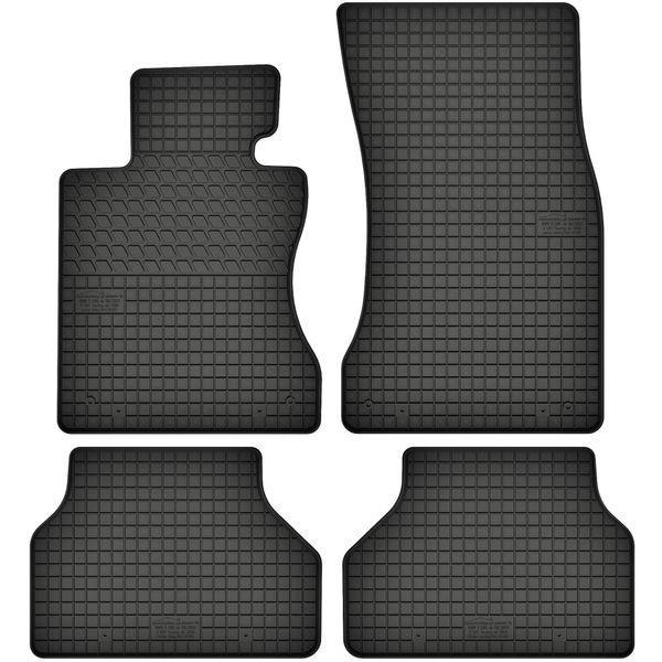 Tappetini In Gomma Adatti Per Bmw 5 E60 / E61 (2003-2010) Set Di Tappetini In Gomma Neri + Tappo-image