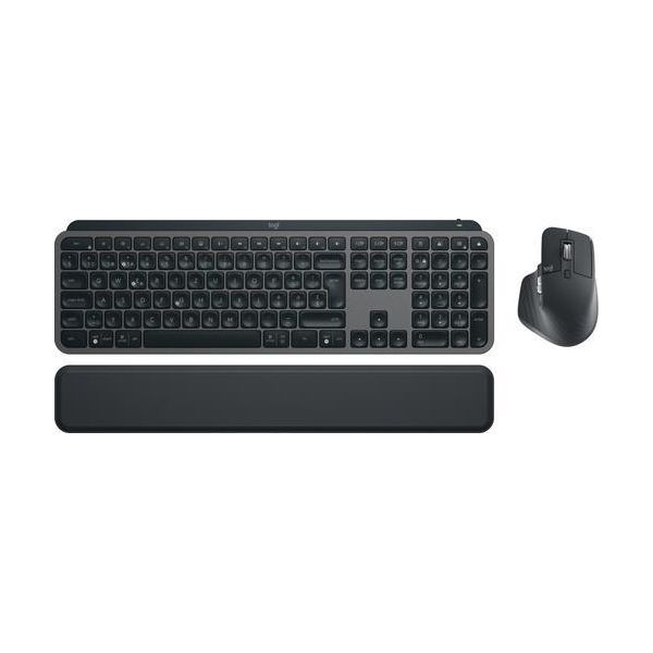 Logitech Mx Keys S Combo - Senza Fili - Rf Wireless + Bluetooth - Interruttore A Forbice - Qwerty - Led - Grafite-image