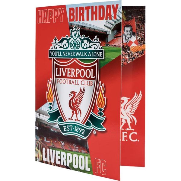 Liverpool Fc - Biglietto Di Auguri "Musical"" - Cartoncino TA12477 (Taglia Unica) (Rosso/Bianco)"-image