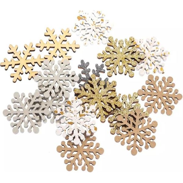 Forme Di Legno - Dpcraft - Fiocchi Di Neve 15 Pezzi Neutri-image