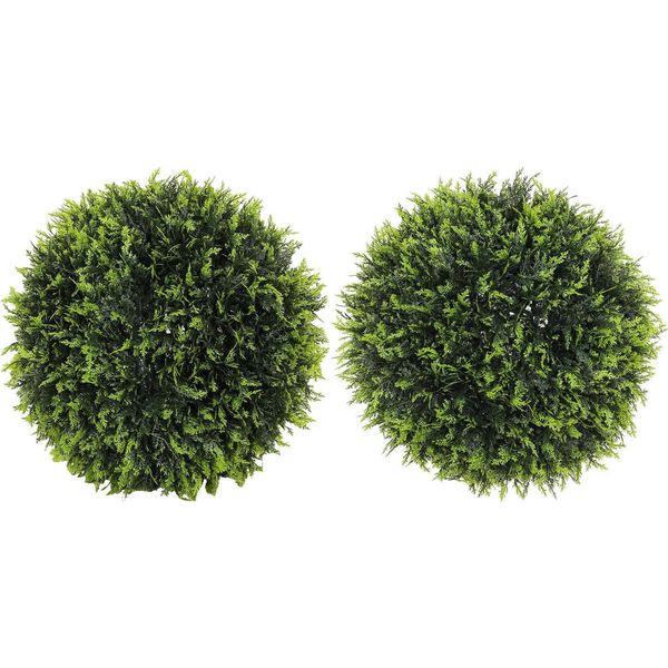 Set Di 2 Cedri Artificiali, Pianta D'appartamento Da 45 Cm, Pianta Artificiale, Pianta Decorativa, Piante Decorative Per Casa, Ufficio, Corridoio, Giardino, Verde-image