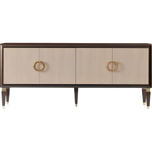 Elegante Credenza Con Ampio Spazio Di Archiviazione Ed Eleganti Accenti Dorati-image