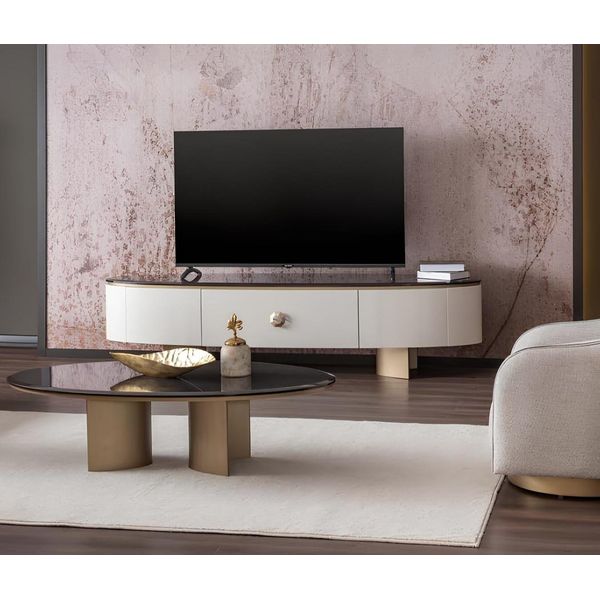 Moderna Credenza Per Tv Con Ampio Spazio Di Archiviazione E Design Elegante-image