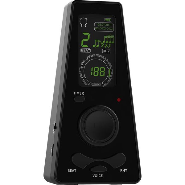 Metronomo Tikatarer, Controllo Della Velocità, Funzione Di Connessione Temporale, Accordatore Per Chitarra A Volume Regolabile, Metronomo Per Accordare, Accordatore Metronomo A Batteria O Con Cavo Usb (Nero)-image
