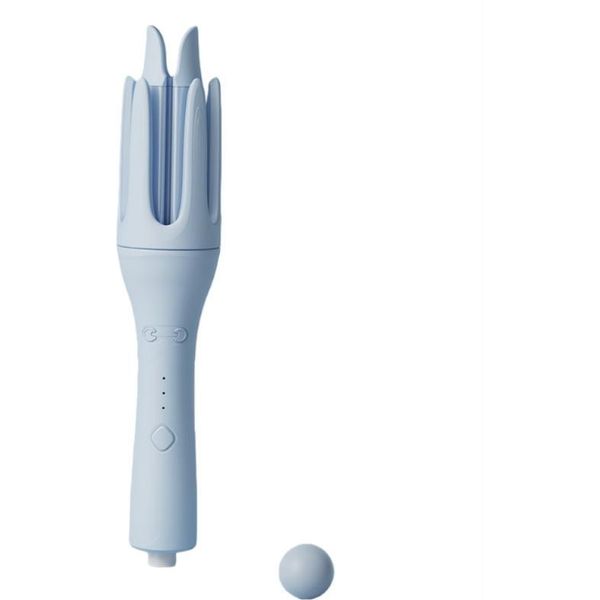 Inf Arricciacapelli Elettrico Automatico 32Mm - Onde Perfette Con Temperatura Regolabile Blu-image