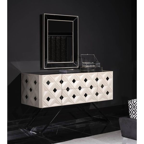 Tavolino Da Toilette Con Specchio Consolle Per Il Trucco Tavolino Da Toilette Legno Bianco Consolle Di Alta Qualità-image