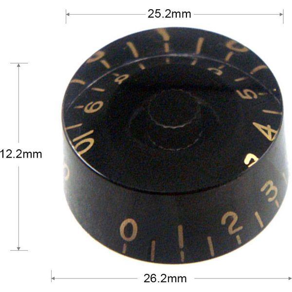 4PCS Manopole Chitarra Elettrica Tono Volume Manopola Chitarra Elettrica Top Hat Manopole Di Ricambio Per Epi (Nero)-image
