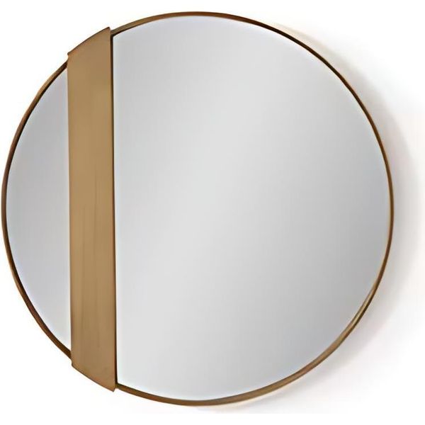Specchio Da Parete Con Cornice Quadrata In Vetro Rotondo Specchio Moderno Ed Elegante-image
