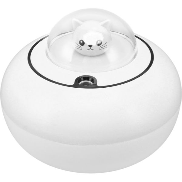 Mini Umidificatore Gatto Carino Scultura Portatile Silenzioso Umidificatore D'aria Da Tavolo Per Casa Ufficio Usb Plug In Bianco-image