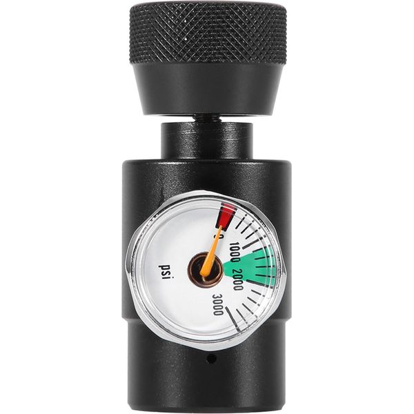 Kit Connettore Adattatore Per Bombola Di Ricarica CO2 Per Sodastream (Nero Con Misuratore)-image