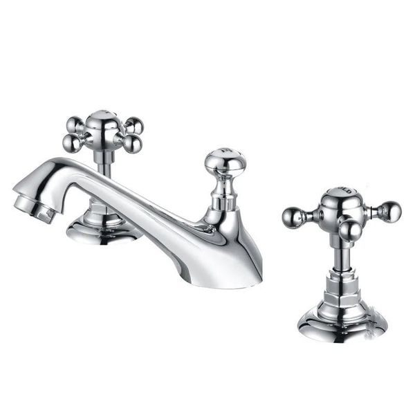 Miscelatore Retrò Per Lavabo Ratford Argento Cromo Lauferi-image