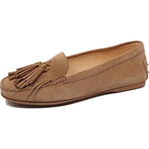 F9412 Mocassino Donna Beige Tod’S Scarpe Suede Shoe Loafer Woman-image